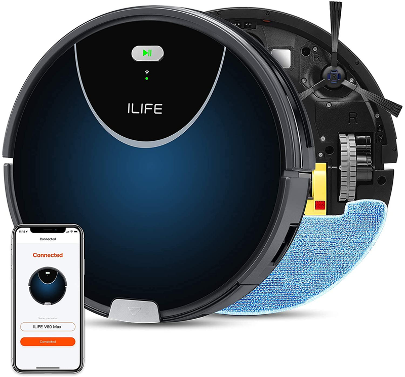 ILIFE V3s Pro Robot Vacuum Cleaner, Tangle-free Suction , Slim, Automatic Self-Charging Robotic Vacuum Cleaner, Daily Schedule Cleaning, Ideal For Pet Hair，Hard Floor and Low Pile Carpet Home & Garden > Household Supplies > Household Cleaning Supplies ILIFE INNOVATION LIMITED V80 Max Mop  