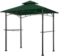 Eurmax 5x8 Grill Gazebo Shelter for Patio and Outdoor Backyard BBQ's, Double Tier Soft Top Canopy and Steel Frame with Bar Counters, Bonus LED Light X2 (Khaki) Home & Garden > Lawn & Garden > Outdoor Living > Outdoor Structures > Canopies & Gazebos Eurmax forest green  