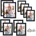 Giftgarden 10 Pcs Multi Picture Photo Frames Set for Multiple Size Photograph, Two 8x10, Four 4x6, Four 5x7, Black Home & Garden > Decor > Picture Frames Giftgarden Without Mat 10pcs  