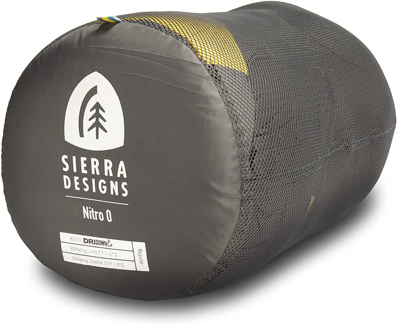 Sierra Designs Nitro 0 Degree Dridown Sleeping Bag Ultralight down Sleeping Bag for Backpacking and Camping for Men & Women Sporting Goods > Outdoor Recreation > Camping & Hiking > Sleeping Bags Sierra Designs   