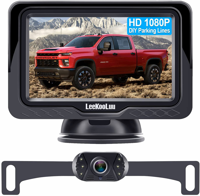 LeeKooLuu LK3 HD 1080P Backup Camera with Monitor Kit OEM Driving Hitch Rear/Front View Observation System for Cars,Trucks,Vans,Campers Waterproof Super Night Vision DIY Grid Lines Vehicles & Parts > Vehicle Parts & Accessories > Motor Vehicle Electronics > Motor Vehicle A/V Players & In-Dash Systems LeeKooLuu Default Title  