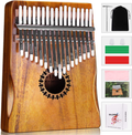 Kalimba Thumb Piano 17 Keys, Portable Mbira Finger Piano Gifts for Kids and Adults Beginners  Newlam Wood  