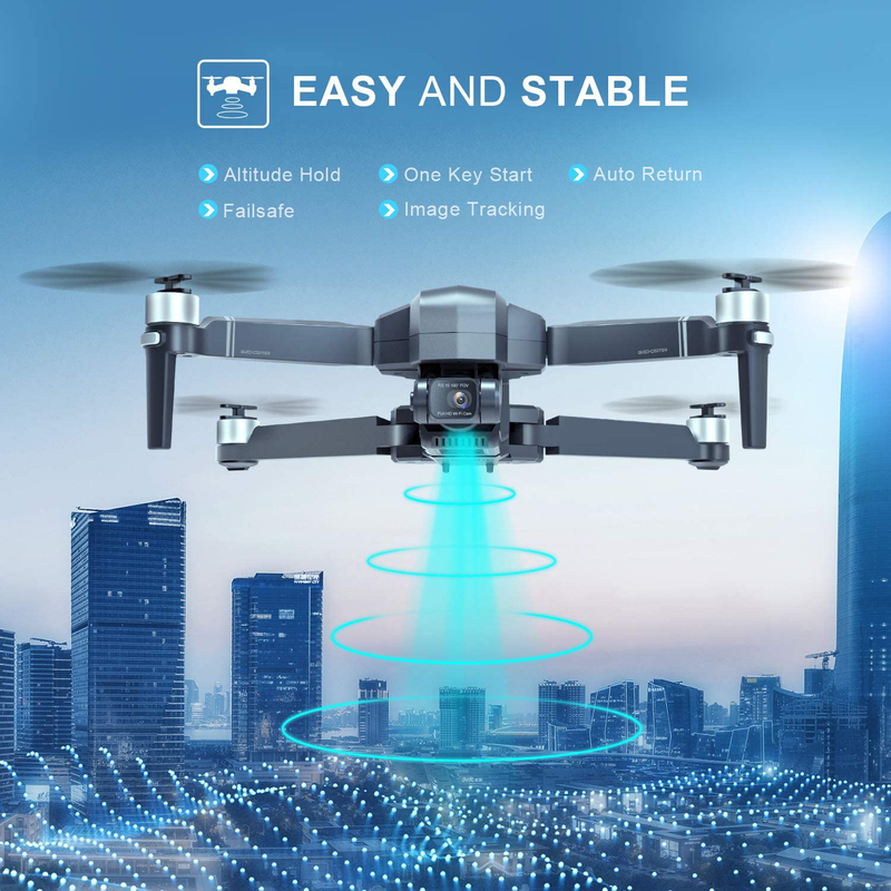 DEERC DE22 GPS Drone with 4K Camera 2-axis Gimbal, EIS Anti-Shake, 5G FPV Live Video Brushless Motor, Auto Return Home, Selfie, Follow Me, Waypoints, Circle Fly 52Min Flight with Carrycase Cameras & Optics > Cameras > Film Cameras DEERC   