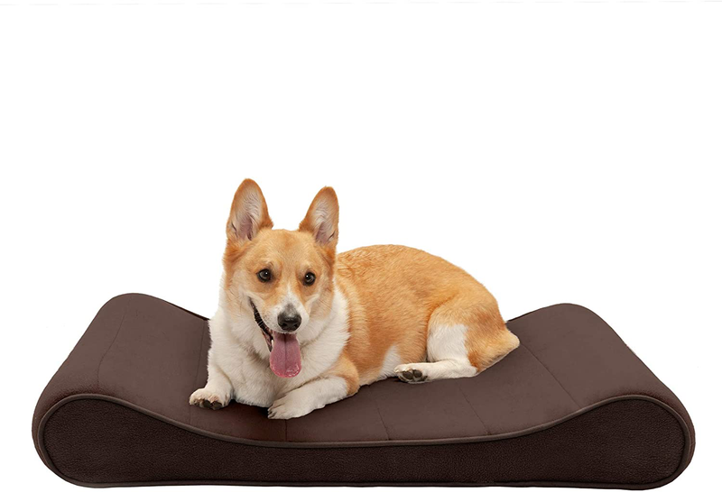 Furhaven Orthopedic, Cooling Gel, and Memory Foam Pet Beds for Small, Medium, and Large Dogs - Ergonomic Contour Luxe Lounger Dog Bed Mattress and More Animals & Pet Supplies > Pet Supplies > Dog Supplies > Dog Beds Furhaven Pet Products, Inc Microvelvet Espresso Contour Bed (Memory Foam) Large (Pack of 1)