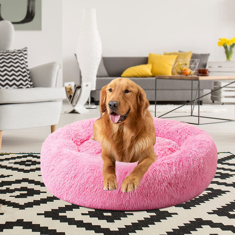 Dancewhale Cat Bed Donut Cuddler, Flurry Warming round Plush Cushion Mat for Small Medium Large Dogs and Cats, Indoor Sleeping Bed Animals & Pet Supplies > Pet Supplies > Dog Supplies > Dog Beds DanceWhale   