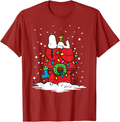Peanuts Holiday Snoopy and Woodstock Stocking Light Up T-Shirt Home & Garden > Decor > Seasonal & Holiday Decorations& Garden > Decor > Seasonal & Holiday Decorations Peanuts Cranberry Men XL