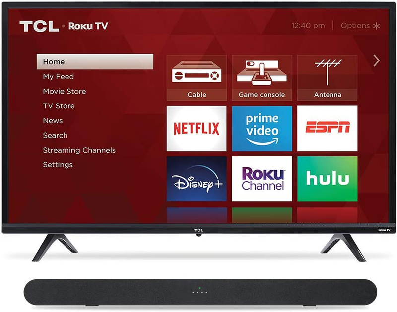 TCL 32-inch 1080p Roku Smart LED TV - 32S327, 2019 Model Electronics > Video > Televisions TCL TV with Alto 6 Sound Bar 32-Inch 