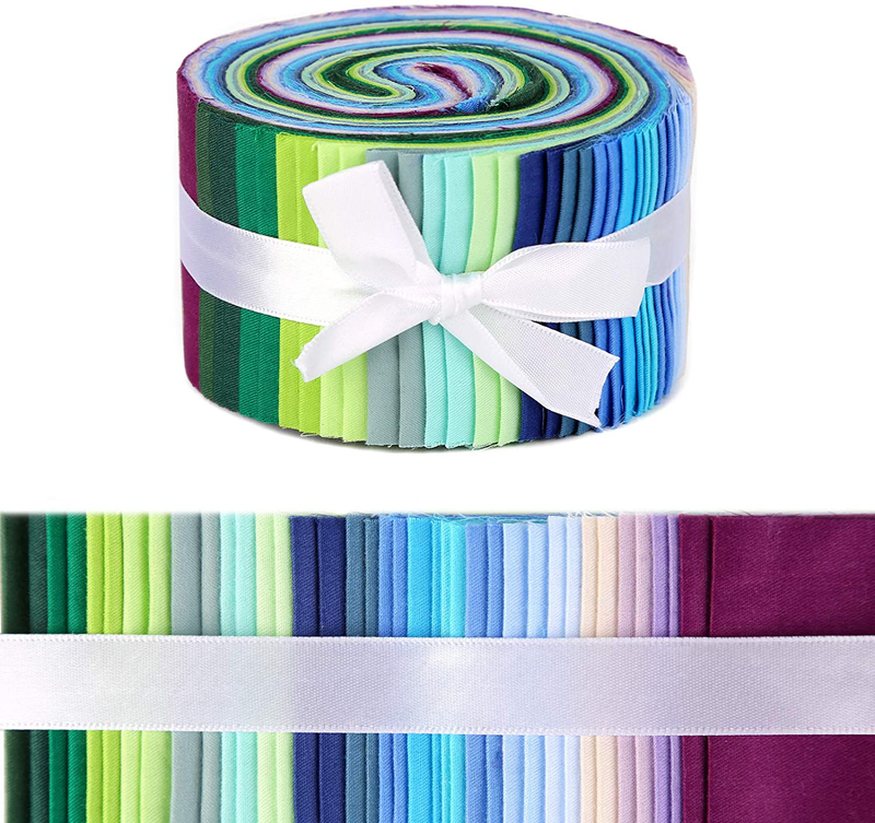 Roll Up Cotton Fabric Quilting Strips, Jelly Roll Fabric, Cotton Craft Fabric Bundle, Patchwork Craft Cotton Quilting Fabric, Cotton Fabric, Quilting Fabric with Different Patterns for Crafts Arts & Entertainment > Hobbies & Creative Arts > Arts & Crafts > Art & Crafting Materials > Textiles > Fabric ZMAAGG 40pcs-6  