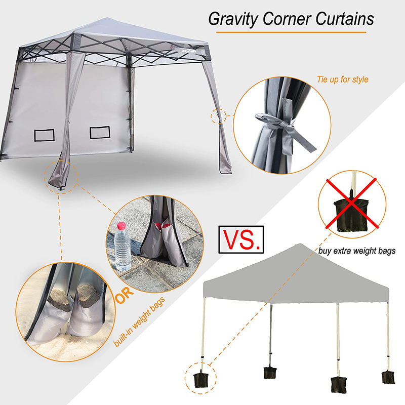 EzyFast Elegant Pop Up Beach Shelter, Compact Instant Canopy Tent, Portable Sports Cabana, 7.5 x 7.5 ft Base / 6 x 6 ft top for Hiking, Camping, Fishing, Picnic, Family Outings (6 x 6, A Khaki) Home & Garden > Lawn & Garden > Outdoor Living > Outdoor Structures > Canopies & Gazebos EzyFast   