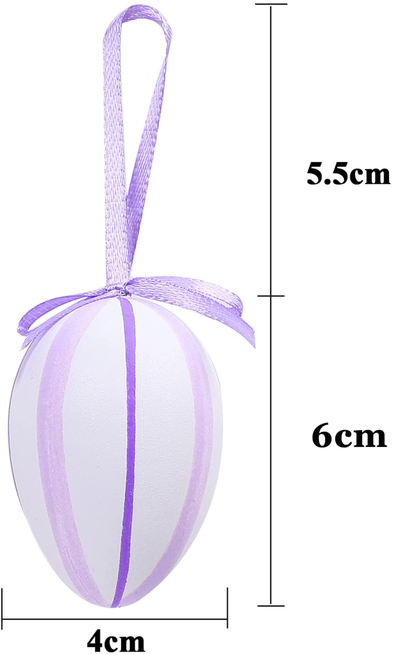 Elcoho 16 Pieces Easter Hanging Eggs Colorful Plastic Easter Eggs Easter Hanging Ornaments Easter Decoration, Random Styles Home & Garden > Decor > Seasonal & Holiday Decorations ELCOHO   