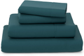 Cosy House Collection Luxury Bamboo Bed Sheet Set - Hypoallergenic Bedding Blend from Natural Bamboo Fiber - Resists Wrinkles - 4 Piece - 1 Fitted Sheet, 1 Flat, 2 Pillowcases - King, White Home & Garden > Linens & Bedding > Bedding Cosy House Collection Dark Teal Queen 
