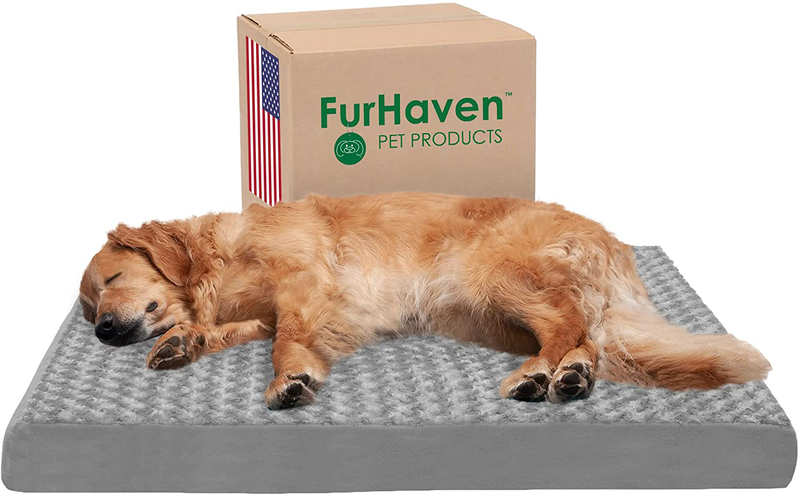 Furhaven Orthopedic, Cooling Gel, and Memory Foam Pet Beds for Small, Medium, and Large Dogs and Cats - Traditional Dog Bed Mattress and More Animals & Pet Supplies > Pet Supplies > Dog Supplies > Dog Beds Furhaven Plush Gray Traditional Mattress (Orthopedic Foam) Jumbo