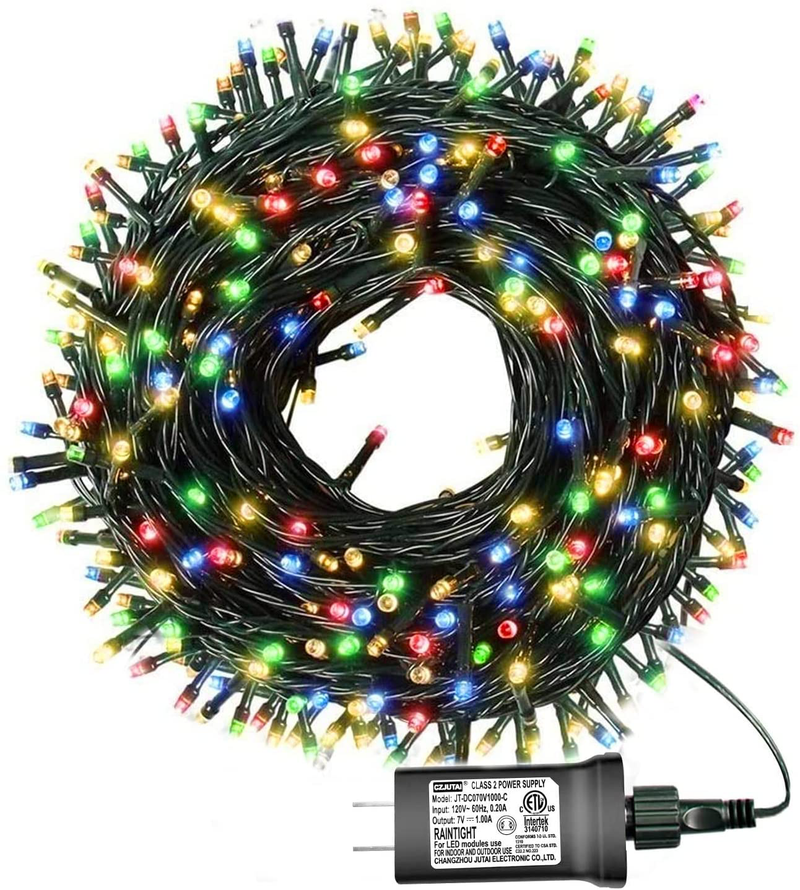 YEGUO Red Valentine Lights, 200 LED Christmas Lights Outdoor Waterproof, Christmas Tree Lights Indoor, 8 Modes 66Ft Green Wire Twinkle String Lights Plug in for Valentine'S Day Holiday Home & Garden > Decor > Seasonal & Holiday Decorations YEGUO Multicolor  