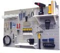 Pegboard Organizer Wall Control 4 ft. Metal Pegboard Standard Tool Storage Kit with Galvanized Toolboard and Black Accessories Hardware > Hardware Accessories > Tool Storage & Organization Wall Control Gray Pegboard with White Accessories Storage 