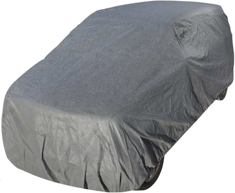 Leader Accessories Car Cover UV Protection Basic Guard 3 Layer Breathable Dust Proof Universal Fit Full Car Cover Up To 200''  Leader Accessories 4-Mini Van Up To 216''L  