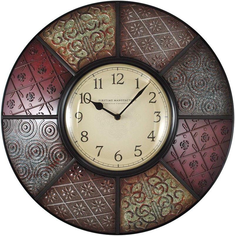 FirsTime & Co. Patchwork Wall Clock, 20.5", Multicolor Home & Garden > Decor > Clocks > Wall Clocks FirsTime & Co.   