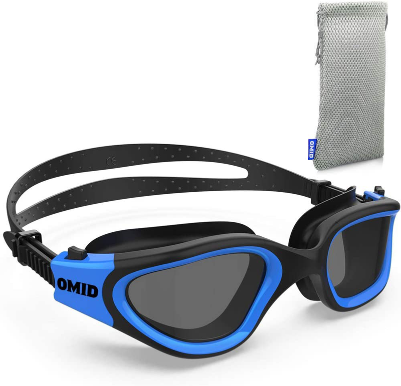 OMID Swim Goggles, Comfortable Polarized Anti-Fog Swimming Goggles for Adult Sporting Goods > Outdoor Recreation > Boating & Water Sports > Swimming > Swim Goggles & Masks OMID G-polarized Smoke - Blue Frame  