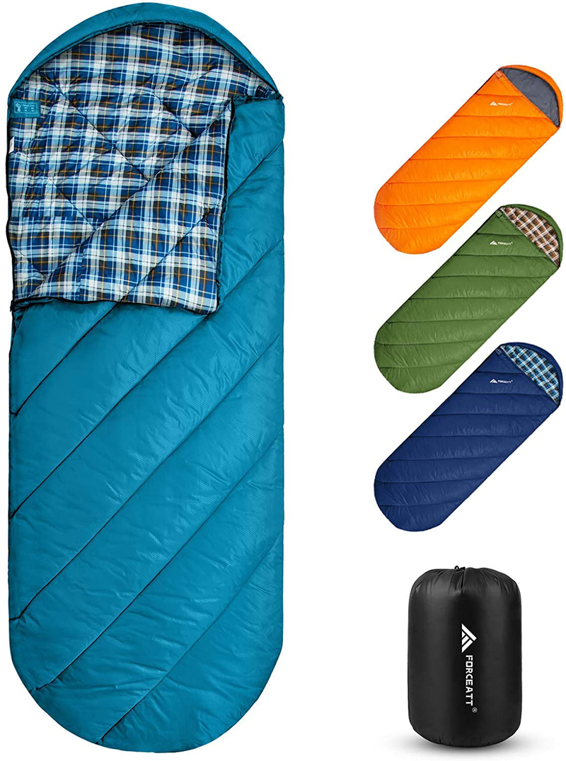 Forceatt Sleeping Bag, Flannel Sleeping Bags for Adults Cold Weather(32℉-77℉/ 0-25°C), Lightweight 3-4 Seasons Camping Sleeping Bags with Carry Bag Great for Backpacking, Hiking, Indoor, Outdoor Use. Sporting Goods > Outdoor Recreation > Camping & Hiking > Sleeping BagsSporting Goods > Outdoor Recreation > Camping & Hiking > Sleeping Bags Forceatt Egg shape-Royal Blue  