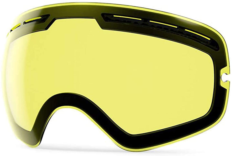 Snowboard Ski Goggles Men Women Youth, Anti Fog OTG Winter Snow Goggles Spherical Detachable Lens  EXP VISION Yellow  