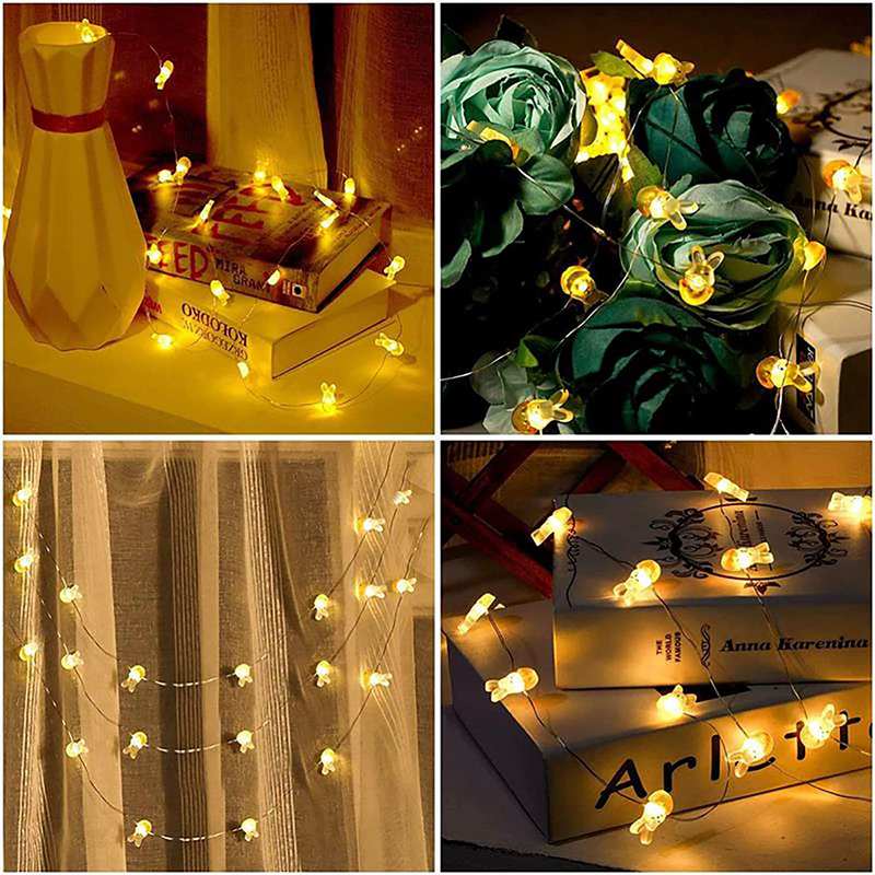 Easter Decorations for the Home, 10FT 30Leds Easter Lights Carrot Battery Fairy String Lights with 8 Modes, Remote Easter Decor String Lights for Party Birthday Easter Decorations Outdoor Indoor Home & Garden > Decor > Seasonal & Holiday Decorations WeoTca   