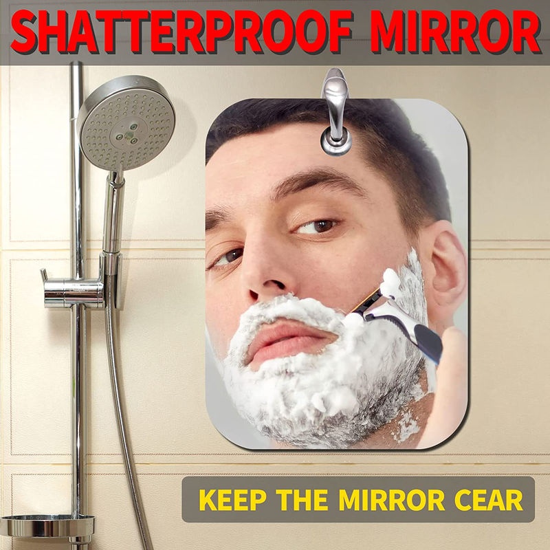 Shower Mirror for Shaving(Large,2Pack,8"X10") Bathroom Handheld Mirror for Men and Women Unbreakable Portable Camping Travel Mirrors,Frameless Handheld for Makeup,Wall Hanging Mirror Sporting Goods > Outdoor Recreation > Camping & Hiking > Portable Toilets & Showers N\C   