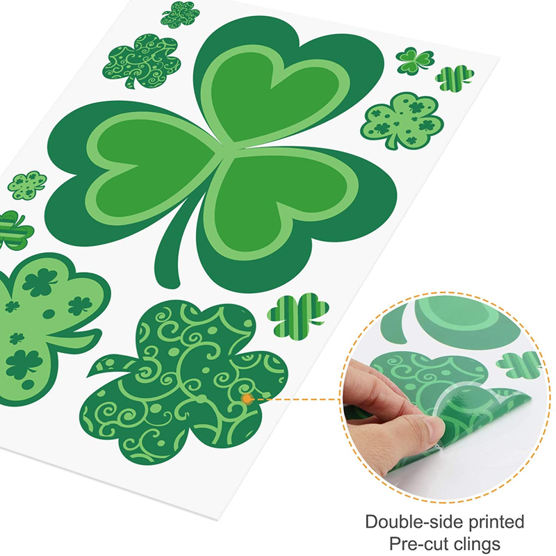 St Patricks Day Stickers, Shamrock Stickers for St Patricks Day Decorations, 109 PCS Reusable Static Spring Window Clings Decor Arts & Entertainment > Party & Celebration > Party Supplies AKEROCK   