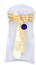 mds Pack of 25 Satin Chair Sashes Bow sash for Wedding and Events Supplies Party Decoration Chair Cover sash -Gold Arts & Entertainment > Party & Celebration > Party Supplies mds Light Gold 25 