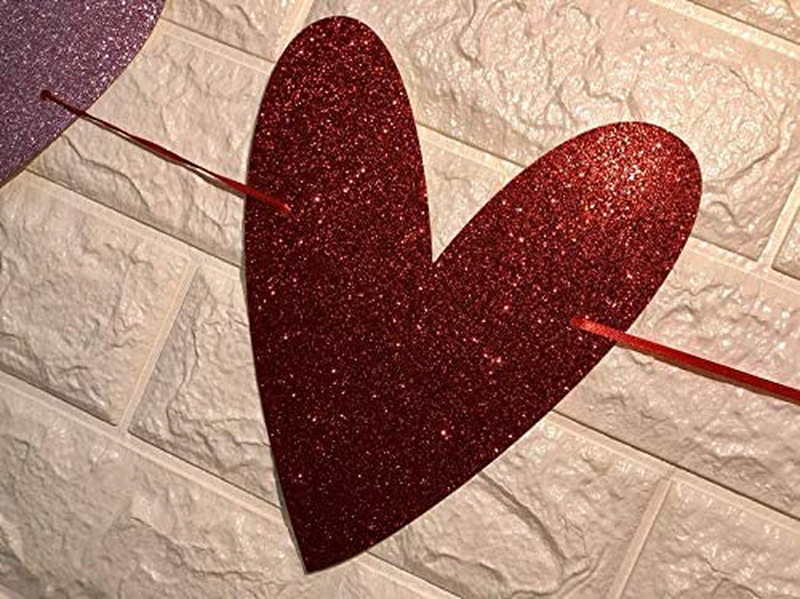 Red Glittery Be Mine Banner and Red & Pink Glittery Heart Garland Banner for Valentines Day Decorations,Wedding Engagement Bachelorette Home Indoor Valentine Day Decor Home & Garden > Decor > Seasonal & Holiday Decorations TeePolly   