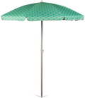 Picnic Time Portable Canopy Outdoor Umbrella, Black Home & Garden > Lawn & Garden > Outdoor Living > Outdoor Umbrella & Sunshade Accessories ONIVA - a Picnic Time brand Mermaid Light Green  