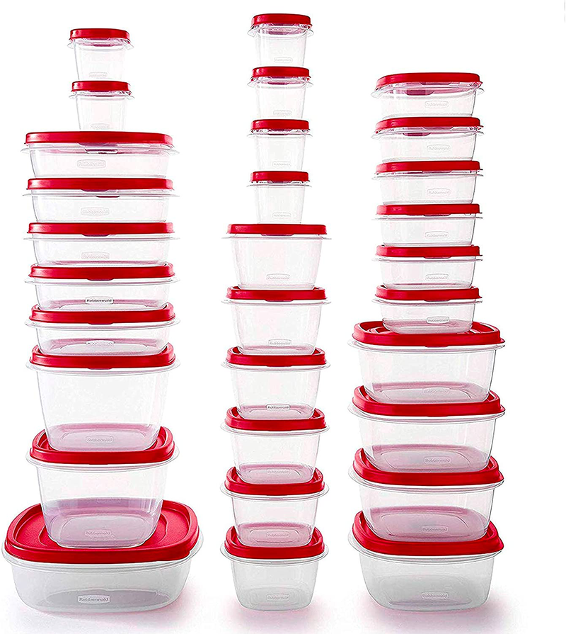 Rubbermaid - 2063704 Rubbermaid Easy Find Vented Lids Food Storage Containers, Set of 21 (42 Pieces Total), Racer Red Home & Garden > Kitchen & Dining > Food Storage Rubbermaid 60 Piece  