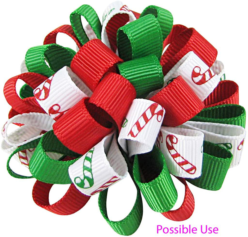 Q-YO Holiday Christmas Grosgrain Ribbon Set for Gift Package Wrapping, Hair Bow Clip Accessory Making, Crafting, Wedding Decor. (60yd(12x5yd) 3/8" Grosgrain Ribbon-Xmas) Arts & Entertainment > Hobbies & Creative Arts > Arts & Crafts > Art & Crafting Materials > Embellishments & Trims > Ribbons & Trim Q-YO   