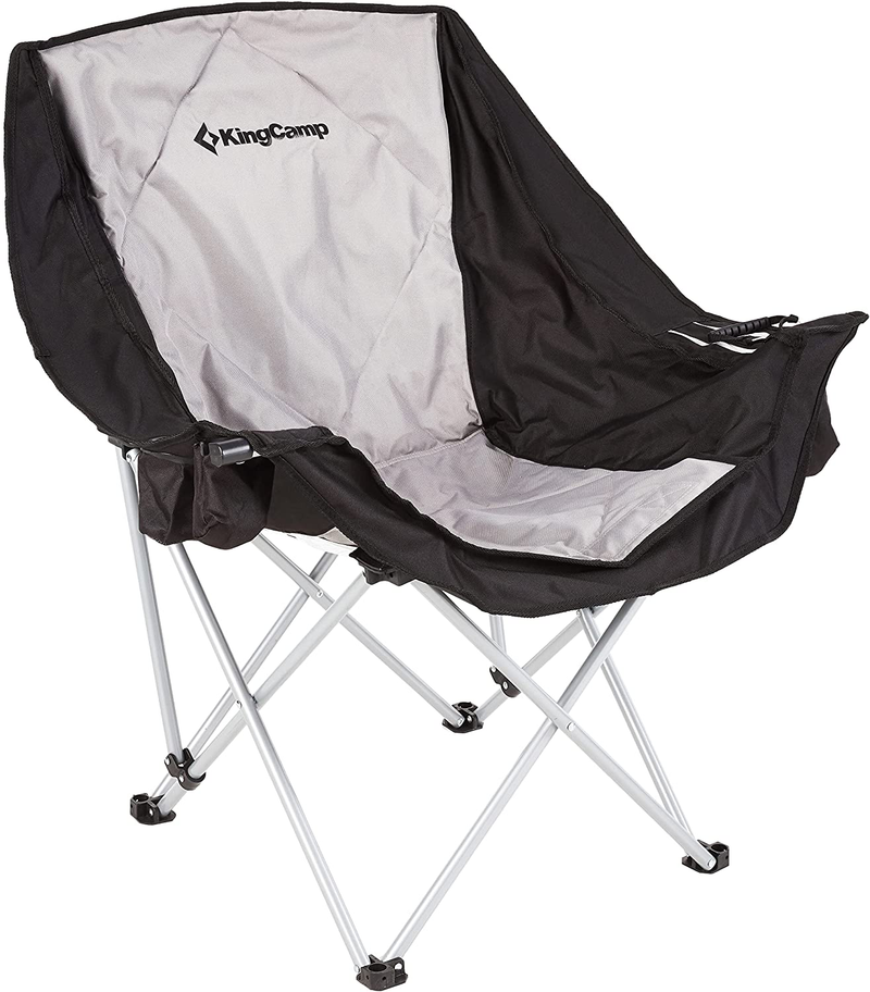 Kingcamp Oversized Folding Sofa Camping Chair Padded Outdoor Club Chair with Cooler Bag, Armrest Cup Holder for Indoor and Outdoor, Sports, Lawn, Camp Sporting Goods > Outdoor Recreation > Camping & Hiking > Camp Furniture KingCamp   