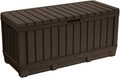 Keter Kentwood 90 Gallon Resin Deck Box-Organization and Storage for Patio Furniture Outdoor Cushions, Throw Pillows, Garden Tools and Pool Toys, Graphite Home & Garden > Lawn & Garden > Gardening > Gardening Tools > Gardening Sickles & Machetes Keter Brown  