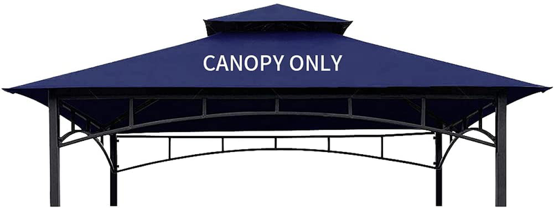 CoastShade 8x 5 Grill BBQ Gazebo Double Tiered Replacement Canopy Roof Outdoor Barbecue Gazebo Tent Roof Top,Burgundy Home & Garden > Lawn & Garden > Outdoor Living > Outdoor Structures > Canopies & Gazebos CoastShade Navy Blue  