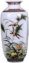 MINLIN Jingdezhen Ceramic Vase Vintage Chinese Style Animal Vase Fine Smooth Surface Home Decoration Furnishing Articles (Panda) Home & Garden > Decor > Vases MINLIN Bird  