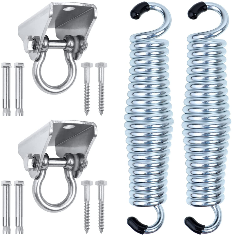 EXCELFU Porch Swing Springs Hanging Kit, 1000 Lbs Heavy Duty Suspension Swing Hangers for Hammock Chairs or Ceiling Mount Porch Swings Home & Garden > Lawn & Garden > Outdoor Living > Porch Swings EXCELFU Default Title  