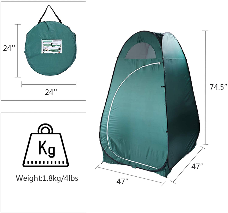 Portable Pop up Tent,Privacy Toilet Shower Tent Outdoor Camping Bathroom Toilet Tent,Bathroom Changing Dressing Room Privacy Shelters for Hiking Beach Picnic
