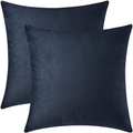 Mixhug Decorative Throw Pillow Covers, Velvet Cushion Covers, Solid Throw Pillow Cases for Couch and Bed Pillows, Burnt Orange, 20 x 20 Inches, Set of 2 Home & Garden > Decor > Chair & Sofa Cushions Mixhug Midnight Blue 20 x 20 Inches, 2 Pieces 