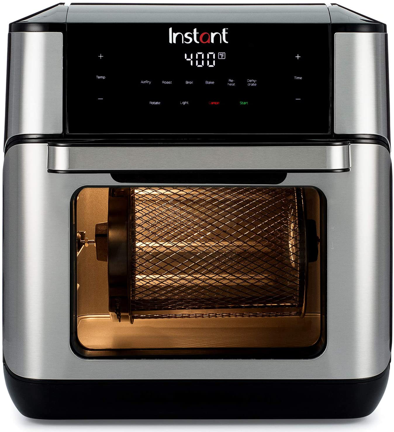Instant Vortex Plus 7-in-1 Air Fryer Oven with built-in Smart Cooking Programs, Digital Touchscreen, Easy to Clean Basket, 10 Quart Capacity, and a Stainless Finish