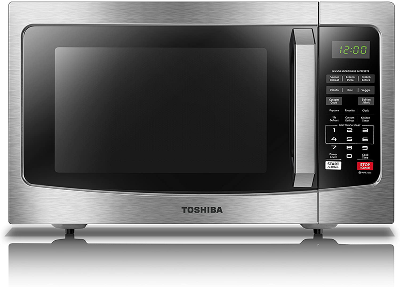 Toshiba ML-EM34P(SS) Smart Countertop Microwave Oven Compatible with Alexa, Humidity Sensor and Sound on/Off Function, 1100W, 1.3 Cu. ft, Stainless Steel Home & Garden > Kitchen & Dining > Kitchen Appliances Toshiba Stainless Steel 1.2 Cu. ft 