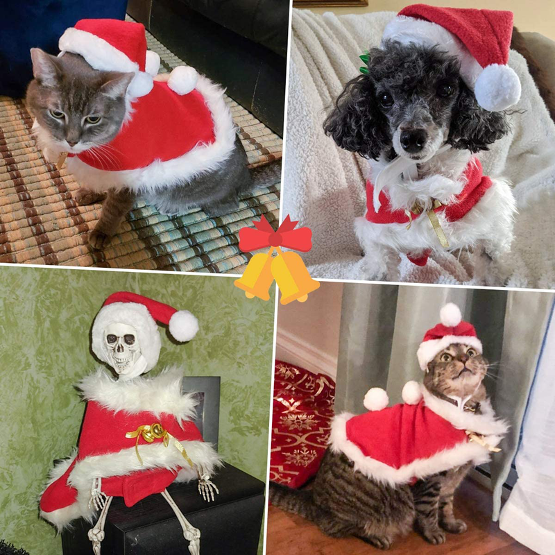 Enjoying Small Pet Costume Cat Dog Christmas Outfit, Xmas Antler Headband with Scarf, Santa Suits, Cat Sailor Costume, Christmas Tie Set Animals & Pet Supplies > Pet Supplies > Cat Supplies > Cat Apparel Enjoying   