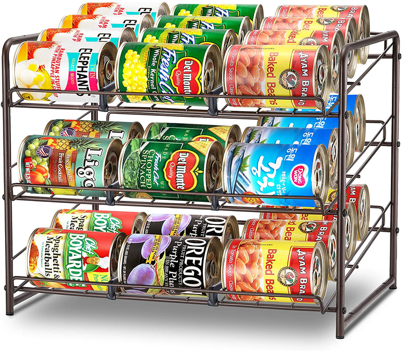 Simple Trending Can Rack Organizer, Stackable Can Storage Dispenser Holds up to 36 Cans for Kitchen Cabinet or Pantry, Bronze Home & Garden > Kitchen & Dining > Food Storage Simple Trending   