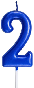 NEWCANDLE Blue Birthday Candles 2 Candle 2nd Two Years Cake Bady Roman Numberal Cool Number Candle No 20 21 22 23 25 24 26 28 27 29 Home & Garden > Decor > Home Fragrances > Candles NEWCANDLE Number 2  
