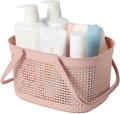Shower Caddy Basket with Handle,Plastic Organizer Storage Tote,Portable Bathroom Storage Basket,College Dorm,Kitchen (Blue) Sporting Goods > Outdoor Recreation > Camping & Hiking > Portable Toilets & Showers AIPJOY Pink  
