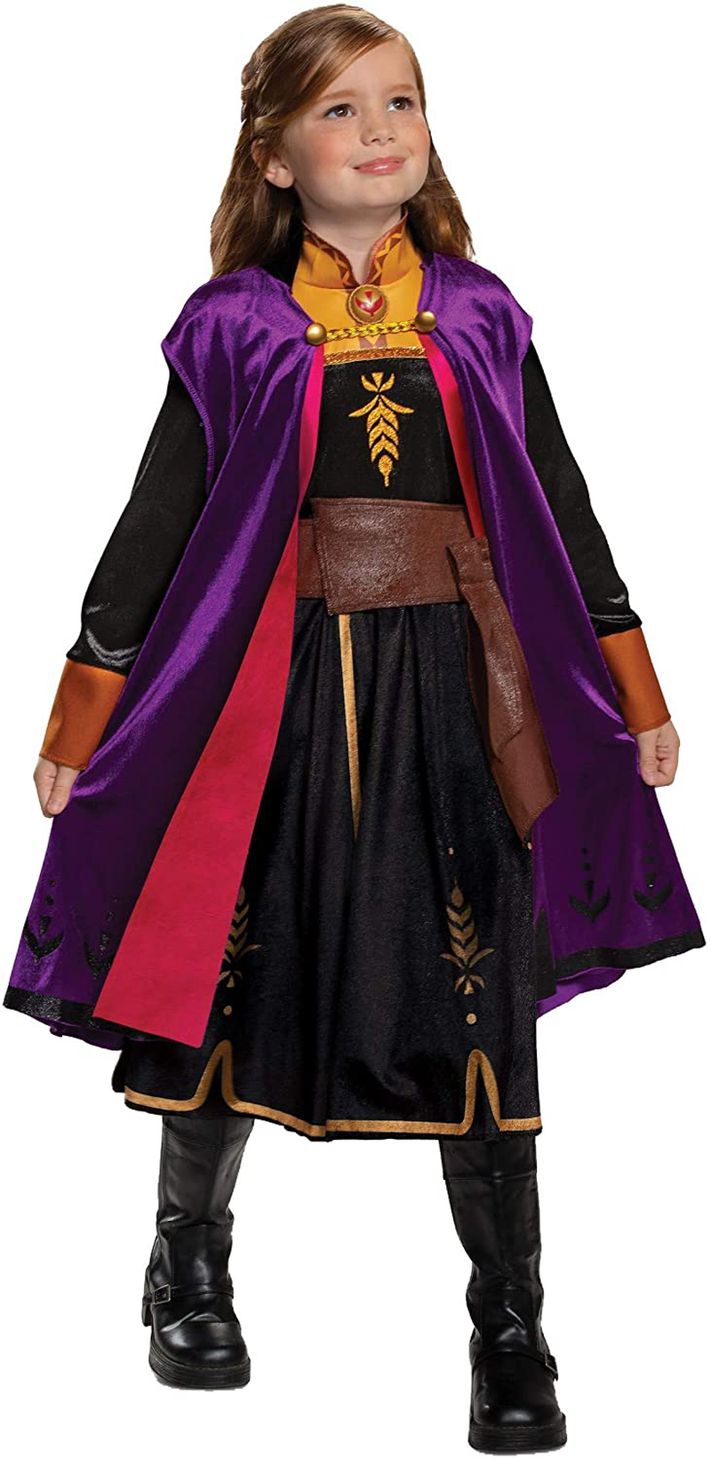 Disguise Disney Anna Frozen 2 Deluxe Girls' Halloween Costume Purple, 3T-4T Apparel & Accessories > Costumes & Accessories > Costumes Disguise Size 10/12  
