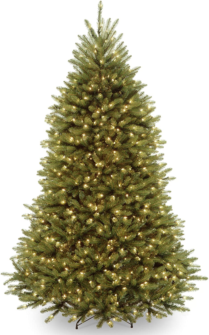 National Tree Company Pre-lit Artificial Christmas Tree | Includes Pre-strung White Lights, PowerConnect and Stand | Dunhill Fir - 9 ft Home & Garden > Decor > Seasonal & Holiday Decorations > Christmas Tree Stands National Tree Company 6.5 ft  