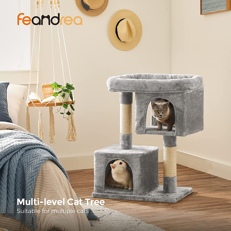 FEANDREA Cat Tree for Large Cats, Cat Tower 2 Cozy Plush Condos and Sisal Posts Animals & Pet Supplies > Pet Supplies > Cat Supplies > Cat Beds FEANDREA   