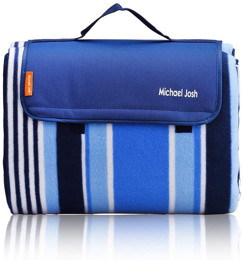 Extra Large Picnic Outdoor Blankets,79" X 79" Picnic Mat Tote for The Beach,Camping Travelling on Grass Waterproof Sandproof Home & Garden > Lawn & Garden > Outdoor Living > Outdoor Blankets > Picnic Blankets Michael Josh Blue 59" X 53" 