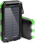 Solar Charger 20000Mah, Suscell Portable Solar Power Bank for Cell Phone, Dual 5V/2.1A USB Ports Output, 2 Led Flashlight, Perfect for Outdoor Activities, Compatible with Smartphones and Other Devices