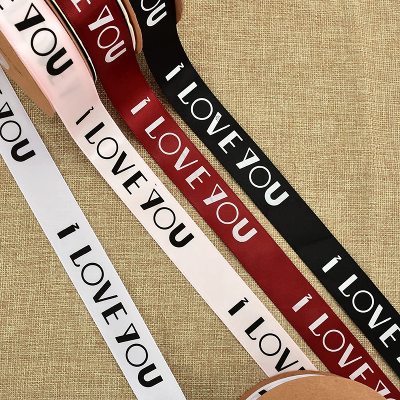 TONIFUL 1 Inch x 50 Yards Black I Love You Printed Satin Ribbon for Valentine's Day Gift Wrapping Wedding Birthday Holiday Party Decoration Floral Cake DIY Craft Bow Making Home & Garden > Decor > Seasonal & Holiday Decorations& Garden > Decor > Seasonal & Holiday Decorations TONIFUL   